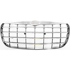 SEBRING 04-06 GRILLE, Chrome Shell/Painted Silver Insert, Convertible/Sedan