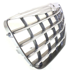 SEBRING 04-06 GRILLE, Chrome Shell/Painted Silver Insert, Convertible/Sedan