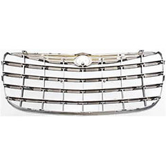 SEBRING 04-06 GRILLE, Chrome Shell/Painted Silver Insert, Convertible/Sedan