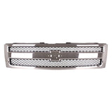 SILVERADO 1500 07-13 GRILLE, Plastic, Chrome Shell/Black Insert, Factory Installed, Excludes 2007 Classic
