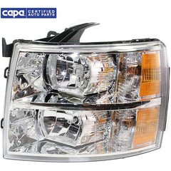 SILVERADO 07-14 HEAD LAMP LH, Assembly, Halogen, Excludes 2007 Classic - CAPA