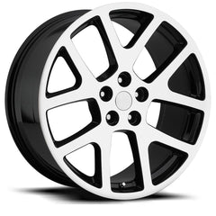 20x9 Aluminum Wheel with 5x115 Bolt Pattern - Gloss Black Machine Face