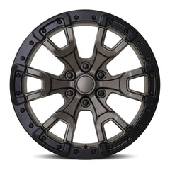 20x9 Aluminum Wheel with 6x135 Bolt Pattern - Satin Bronze/Satin Black Ring