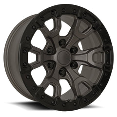 17x9 Aluminum Wheel with 6x135 Bolt Pattern - Satin Bronze/Satin Black Ring