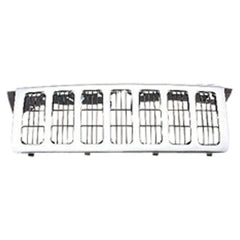 FRONT GRILLE -  CHROME -  WITH VERTICAL BAR INSERT -  MADE OF PLASTIC - CH1200303 for Jeep Commander 2006-2010
