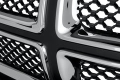 FRONT GRILLE -  CHROME SURROUND WITH BLACK INSERT COLOR -  MADE OF PLASTIC