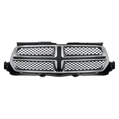 FRONT GRILLE -  CHROME SURROUND WITH BLACK INSERT COLOR -  MADE OF PLASTIC