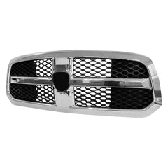 FRONT GRILLE -  EXCEPT REBEL AND WARLOCK MODELS -  CHROME FRAME WITH - CH1200368PP for Dodge Ram 2013-2023
