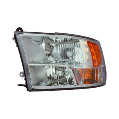 DRIVER SIDE HALOGEN HEADLIGHT ASSEMBLY -  CHROME -  WITHOUT PROJECTOR - CH2502242C for Dodge Ram 2013-2024