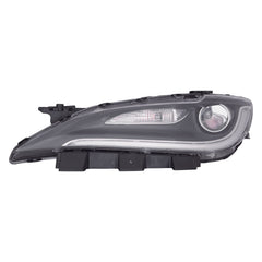 DRIVER SIDE HALOGEN HEADLIGHT ASSEMBLY -  WITH PROJECTOR -  BLACK BEZEL -