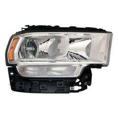 PASSENGER SIDE HALOGEN HEADLIGHT ASSEMBLY -  CHROME BEZEL -  WITHOUT - CH2503334 for Dodge Ram 2019-2024