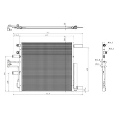 A/C CONDENSER -  NEW BODY STYLE -  MADE OF ALUMINUM