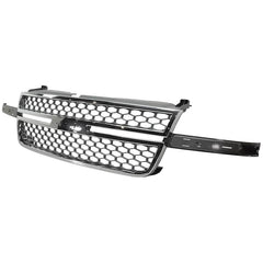 SILVERADO 2500HD/3500 03-06 GRILLE, Honeycomb, Chrome/Gray, w/o Center Bar, Includes 2007 Classic