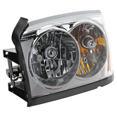 DAKOTA 05-07 HEAD LAMP LH, Assembly, Halogen, Chrome Interior, w/ Corner Light Bulb Shield