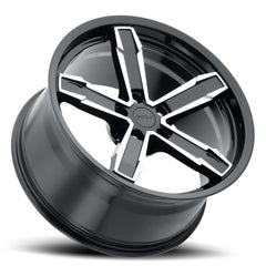 20x11 Aluminum Wheel with 5x4.75 Bolt Pattern - Gloss Black Machine Face