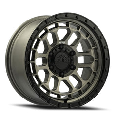 17x8.5 Aluminum Wheel with 6x120 Bolt Pattern - SATIN BRONZE/ SATIN BLACK RING