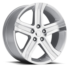 24x10 Aluminum Wheel with 5x5.5 Bolt Pattern - Silver Machine Face