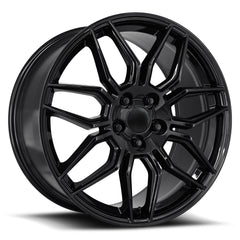 20x10 Aluminum Wheel with 5x4.75 Bolt Pattern - Gloss Black