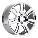 22x9 Aluminum Wheel with 6x5.5 Bolt Pattern - Chrome