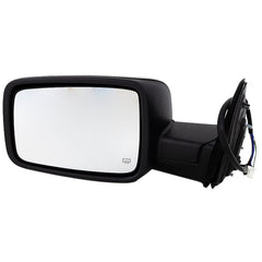 KOOL VUE MIRRORSDODGE FULL SIZE P/U 10-12 MIRROR LH, Non-Towing, Power, Manual Folding, Heated, Paintable, w/ Puddle and Signal Lights, No Memory