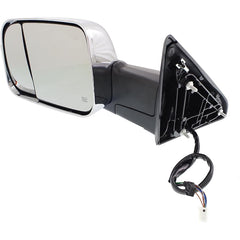 KOOL VUE MIRRORSRAM 1500/2500 P/U 13-18/RAM 3500 12-18 MIRROR LH, Towing, Power, Manual Folding, Heated, Chrome, w/ Memory, Puddle Light, and Signal Light, Includes 19-21 1500 Classic