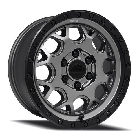 17x8.0 Aluminum Wheel with 6x130 Bolt Pattern - Gunmetal Grey / Satin Black Ring