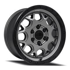 17x8.0 Aluminum Wheel with 6x130 Bolt Pattern - Gunmetal Grey / Satin Black Ring