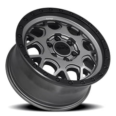 17x8.0 Aluminum Wheel with 6x130 Bolt Pattern - Gunmetal Grey / Satin Black Ring