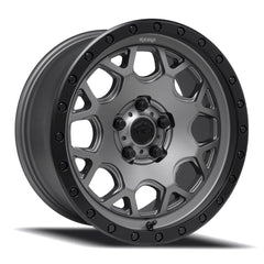 17x8.0 Aluminum Wheel with 5x114.3 Bolt Pattern - Gunmetal Grey / Satin Black Ring