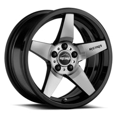 15x7 Aluminum Wheel with 5x100 Bolt Pattern - Gloss Black Machine Face