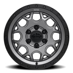 17x8.0 Aluminum Wheel with 6x130 Bolt Pattern - Gunmetal Grey / Satin Black Ring