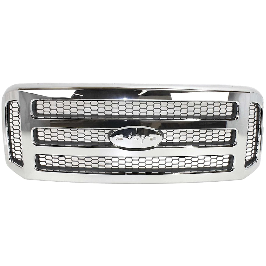 EXCURSION 05-05/F-SERIES SUPER DUTY 05-07 GRILLE, Chrome Shell/Painted Gray Insert