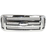 EXCURSION 05-05/F-SERIES SUPER DUTY 05-07 GRILLE, Chrome Shell/Painted Gray Insert