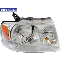 F-150 04-08/MARK LT 06-06 HEAD LAMP RH, Assembly, Halogen, w/ Chrome Trim - CAPA