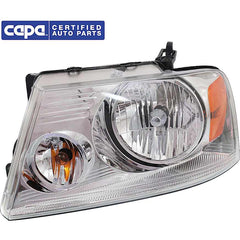 F-150 04-08/MARK LT 06-06 HEAD LAMP LH, Assembly, Halogen, w/ Chrome Trim - CAPA