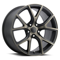 20x9 Aluminum Wheel with 5x5 Bolt Pattern - Satin Black Machine Face with Bronze Clear