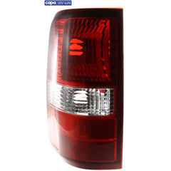 F-150 04-06 TAIL LAMP LH, Lens and Housing, Halogen, Red/Clear, Styleside, New Body Style, (Excludes Harley-Davidson Model) - CAPA