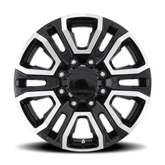 20x8.5 Aluminum Wheel with 8x180 Bolt Pattern - Black Machine Face