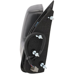 KOOL VUE MIRRORSE-350 SUPER DUTY 07-08 MIRROR RH, Non-Towing, Power, Manual Folding, Non-Heated, Textured Black, No Auto-dimming, BSD, Memory, and Signal Light, 4-Bolt Mount