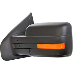 KOOL VUE MIRRORSF-150 09-10 MIRROR LH, Non-Towing, Power, Manual Folding, Heated, Textured, No Auto-dimming, BSD, In-housing Signal Light, and Memory, (Exc. SVT Raptor Model)