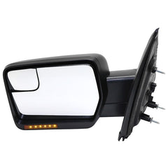 KOOL VUE MIRRORSF-150 11-14 MIRROR LH, Non-Towing, Power, Manual Folding, Heated, Textured, w/ Blind Spot Glass and Signal Light, No Memory and Puddle Light
