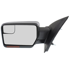 KOOL VUE MIRRORSF-150 11-14 MIRROR LH, Non-Towing, Power, Power Folding, Heated, Chrome, w/ Blind Spot Glass, Memory, Puddle Light, and Signal Light