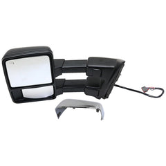 KOOL VUE MIRRORSF-SERIES SUPER DUTY 10-16 TOWING MIRROR LH, Power, Power Folding, Heated, Chrome/Paintable, 2 Caps, w/ Auto Extend, Memory, and Signal Light, w/ Side Marker
