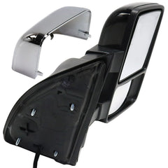 KOOL VUE MIRRORSF-SERIES SUPER DUTY 11-16 TOWING MIRROR RH, Power, Power Folding, Heated, Chrome/Paintable, 2 Caps, w/ Auto Extend, Memory, Signal Light, and Temp Sensor, w/ Side Marker