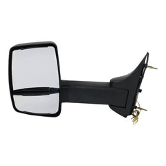 KOOL VUE MIRRORSECONOLINE VAN 92-14 TOWING MIRROR LH, Manual Adjust, Manual Folding, Non-Heated, Textured, No Auto-dimming, BSD, In-housing Signal Light, and Memory, 4-Bolt Mount