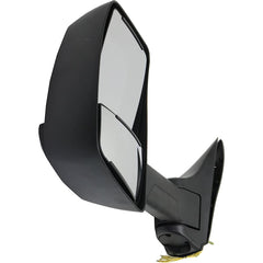 KOOL VUE MIRRORSECONOLINE VAN 92-14 TOWING MIRROR LH, Manual Adjust, Manual Folding, Non-Heated, Textured, No Auto-dimming, BSD, In-housing Signal Light, and Memory, 4-Bolt Mount