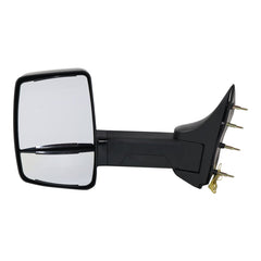 KOOL VUE MIRRORSECONOLINE VAN 92-14 TOWING MIRROR LH, Manual Adjust, Manual Folding, Non-Heated, Paintable, No Auto-dimming, BSD, In-housing Signal Light, and Memory, 4-Bolt Mount