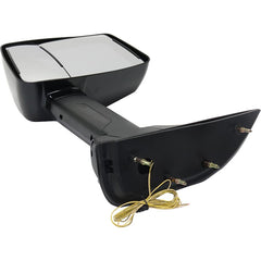 KOOL VUE MIRRORSECONOLINE VAN 92-14 TOWING MIRROR LH, Manual Adjust, Manual Folding, Non-Heated, Paintable, No Auto-dimming, BSD, In-housing Signal Light, and Memory, 4-Bolt Mount