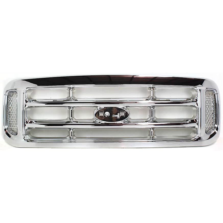 F-SERIES SUPER DUTY 99-04 GRILLE, Cross Bar Insert, Plastic, Chrome Shell and Insert, (Exc. King Ranch)