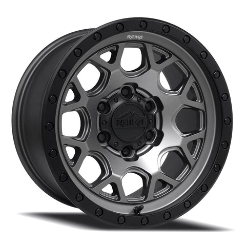 17x8.5 Aluminum Wheel with 6x135 Bolt Pattern - Gunmetal Grey / Satin Black Ring
